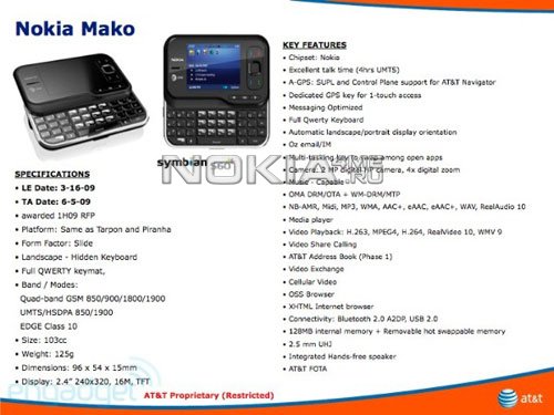    AT&T -  Nokia Mako