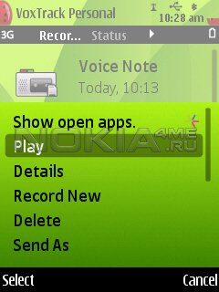VoxTrack Personal -   Symbian 9