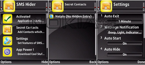 SMS Hider -  SMS   Symbian 9
