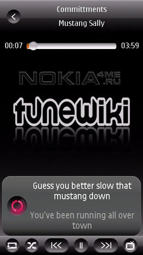 TuneWiki -     Symbian 9.4