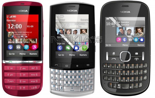 Nokia представила  Series 40 телефоны Asha 300, Asha 303 и Asha 200, Asha 201