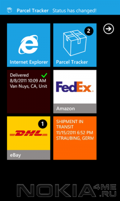 Parcel Tracker -    Windows Phone 7