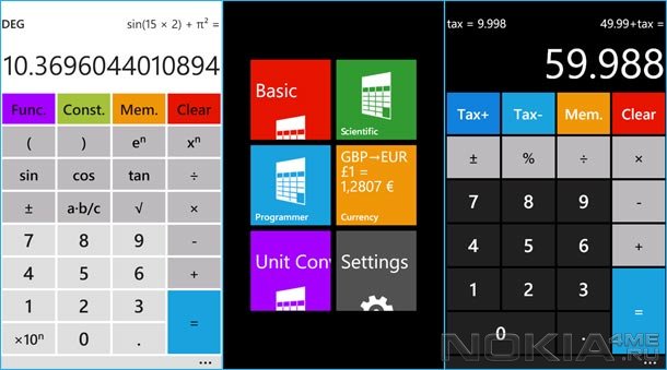 Calculator Pro -    Windows Phone 7.5  