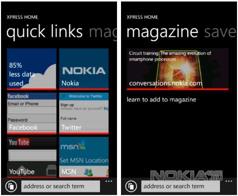 Nokia Xpress Browser -     Lumia